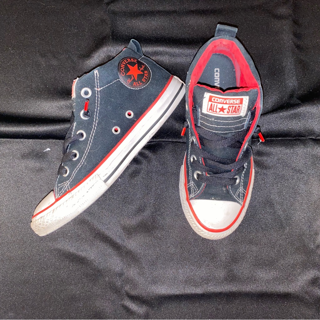 Black And Red Ankle Converse